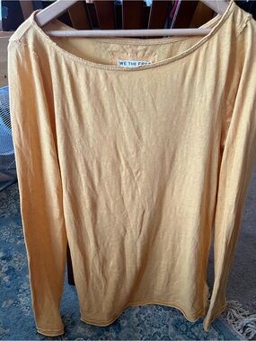 We The Free Mustard Yellow Long Sleeve Tee size large